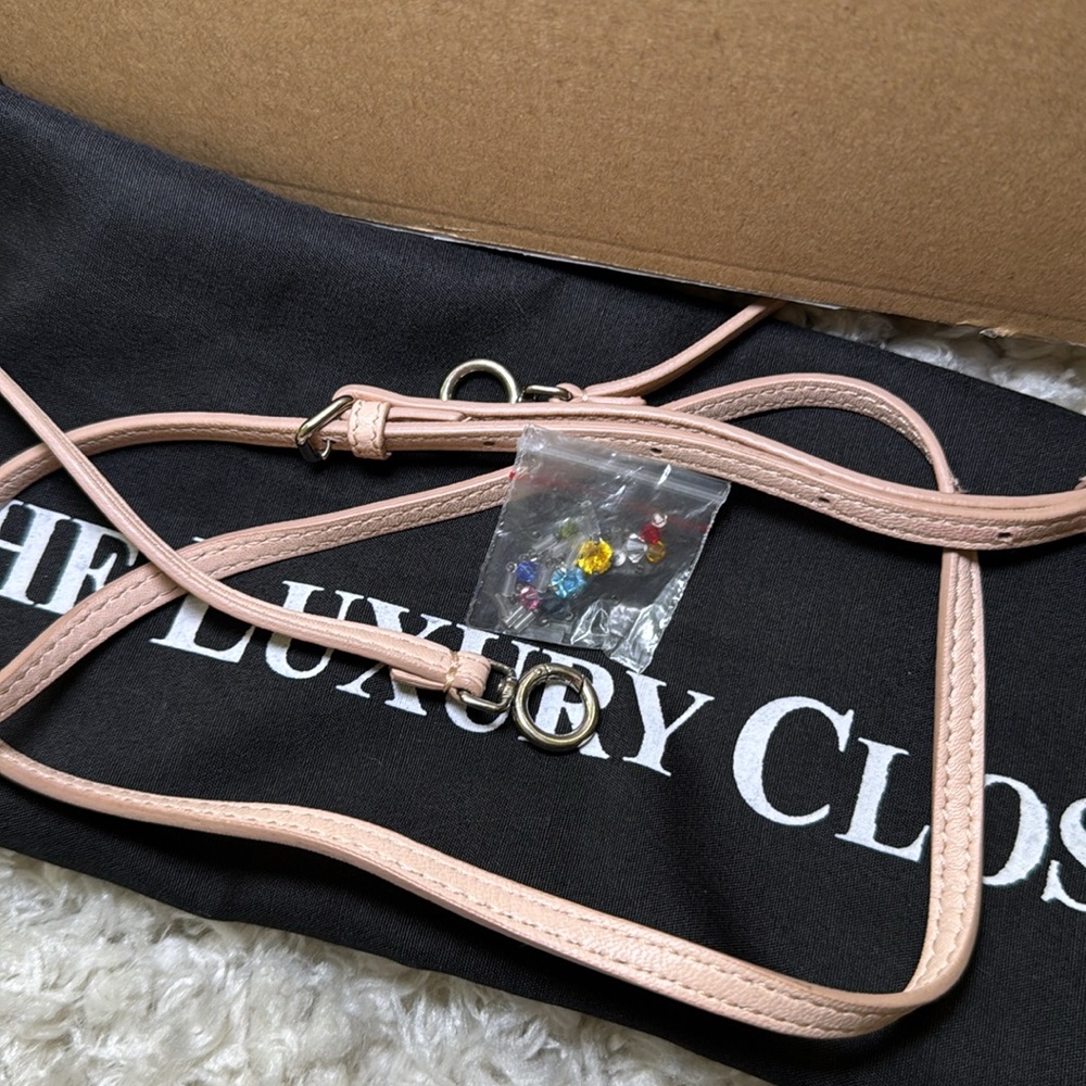 Fendi Beige Leather Micro Peekaboo Embellished Crossbody - Picture 12 of 14